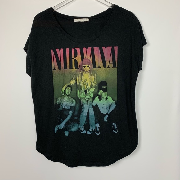 Tops - Nirvana | Classic Graphic Band Top XL Retro
